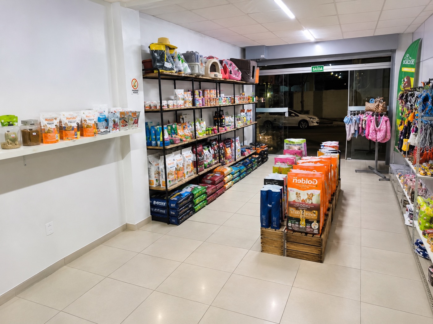 Interior da loja Armazém dos Bichos em Caxias do Sul